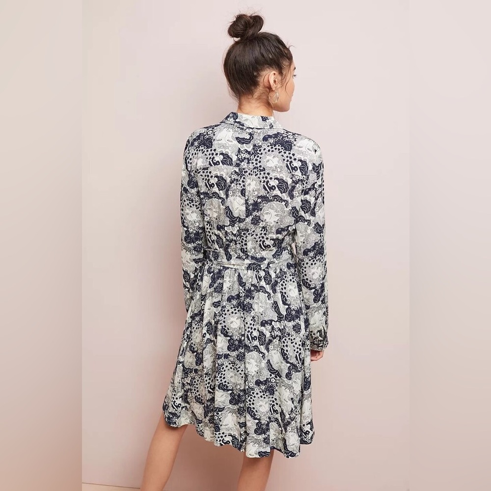 Anthropologie Conversations Colloquial Long-Sleeved Shirtdress - Picture 3 of 3